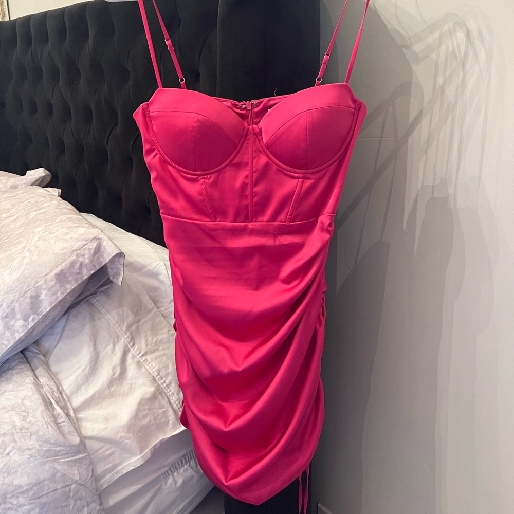 Oh Polly Fuchsia Mini Dress